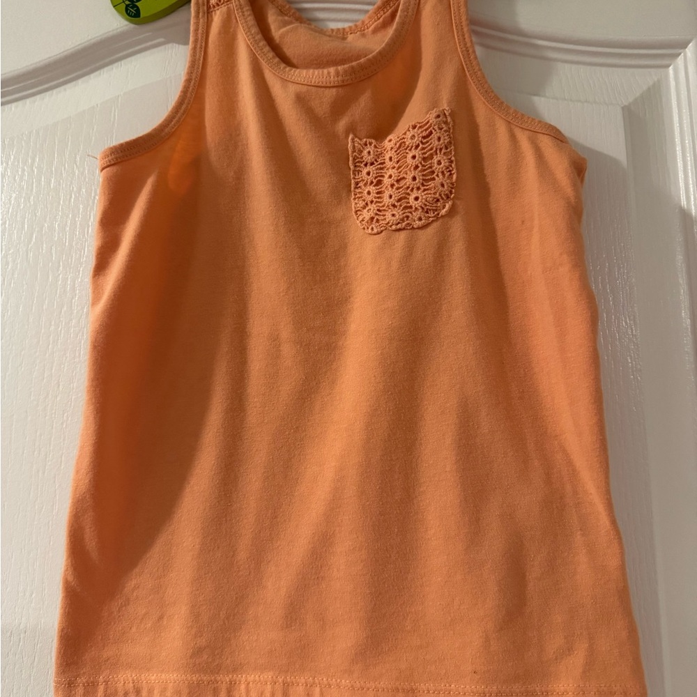 OshKosh B'gosh Peach Racerback Tank Top with Lace Pocket